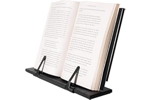 H&S Leggio per Libri - Leggio da Tavolo e da Letto - Porta Libro per Ricette in Cucina - Porta Libri da Scrivania per Studiare - Pieghevole per Ufficio e Scuola - Leggio per Tablet
