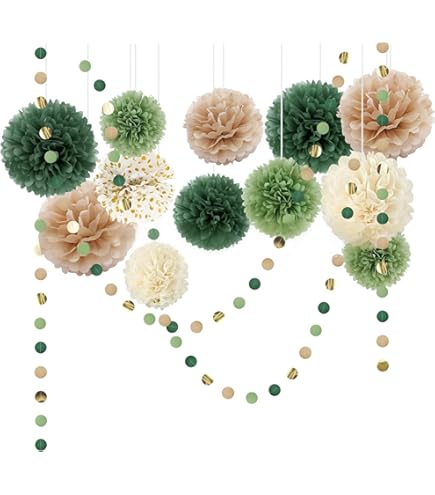 Kit Pompons En Papier De Soie - Imprimé - Gemstones Aquamarine - Papier