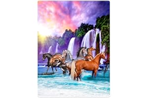 Violetpos gruby koc miękki ciepły przytulny flanelowy koc na sofę narzuta na kanapę koc piękny Wenn der Himmel Ma Sunrise 150 x 200 cm