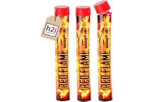 H2I 3 pezzi fiaccola a mano Bengalo Pyro fumo Vulkan lampada a fontana Party fuochi d' artificio colore rosso - Categoria F1