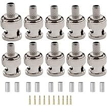 Lot De 47 Connecteurs Coaxiaux BNC à Sertir – Pour Câble RG59 – Neufs