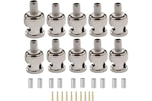 Kagni 10 x BNC Crimp Connectors for RG59 Coax cable