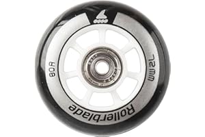 Rollerblade WHEELKIT 72mm/80A + SG5 (8PCS), Ruote per Pattini in Linea Unisex Bambino, Neutro, 72mm/80A