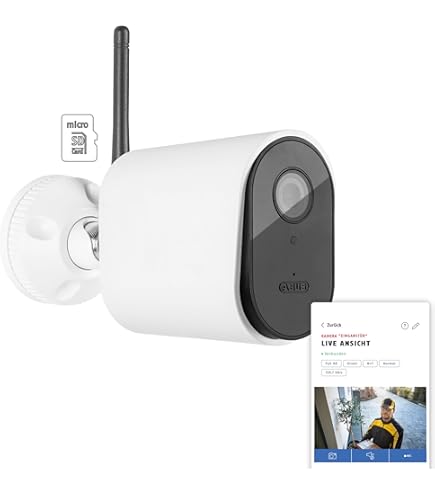 ABUS accucamera Pro met basisstation (PPIC91000) – slimme draadloze bewakingscamera met witlicht-led
