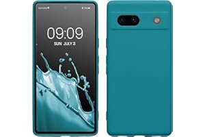 kwmobile Carcasa Compatible con Google Pixel 7a Funda - con Bordes elevados - Apto Carga inalámbrica - petróleo Mate Mate