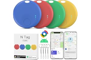 LOCLYNX Air Tracker Android y iOS, Smart Tracker Localizador de Objetos Bluetooth, Compatible con Apple Buscar y Google Localizador, Localizador Bluetooth para Llaves, Cartera, Equipaje, Mochila (Multicolor)