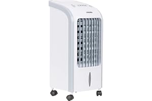 ‎MESKO Mesko MS7914 Luftkühler, Ventilator, Luftbefeuchter, 3 in 1, energiesparend, 75 Watt, tragbar, 3 Leistungsstufen, 4 Liter, Weiß/Grau
