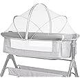 FORNORM Mosquito Net for Travel Cot, Insect Cat Net Zipper Mosquito Net for Baby Bed, Baby Crib, Bassinet, Bedside Sleeper(White, for 39x22" Cot)