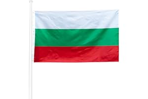 Bandera KliKil Bulgaria 90x150cm - Tejido para exteriores 150x90cm resistente a la intemperie con 2 ojales de metal. Bulgaria Flag Decoraciones de jardín