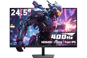 ‎KTC KTC 24.5 Zoll 400Hz Gaming Monitor | Fast IPS 1ms | FHD 1080P | Adaptive Sync | HDR 400 128% sRGB | HDMI x2, DP x2 | Neigungsverstellbarkeit VESA 360Hz Monitor H25X7