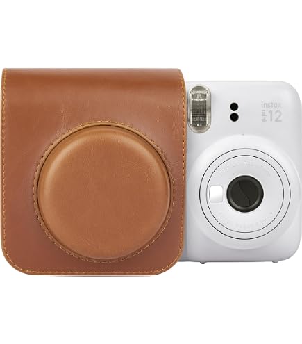 Fujifilm Instax Mini 12 Blanc Argile + 20 Feuilles De Film Instantané - Appareil Photo Instantané Avec Objectif Selfie