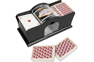 Aibyks Kartenmischmaschine - Automatischer Kartenmischer | Einfache Handkurbel-Poker-Mischmaschine Für Karten | Einfach Zu Bedienender Manueller Kartenmischer Für - Und Reisekartenspiele