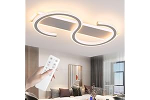 Sky angle LED Deckenleuchte Dimmbar, Modern Deckenlampe Wohnzimmerlampe 55W mit Fernbedienung Schlafzimmerlampe für Wohnzimmer Arbeitzimmer Schlafzimmer Büro 60cm