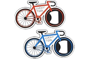 DOMEMIT Apribottiglie Bici Magnetico, Birra Apribottiglie Divertenti, Gadget Bici, Originale Regalo Natale per Ciclisti, Hipster E Cicloamatori Uomo, Donna, Papà, Mamma - Metallo, 2 pezzi