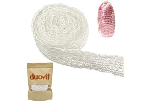 duoyif Filet à Viande Filet à Charcuterie Filet à Roti Elastique 11m Filet De Cuisine Coton Filet à Saucisson Filet De Sechage Viande Filet Alimentaire pour Stocker Frire Cuire De La Viande (11m)