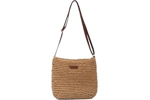 LHHMZ Women Handmade Straw Beach Crossbody Handbag Summer Beach Shoulder Bags Small Straw Clutch Phone Purse