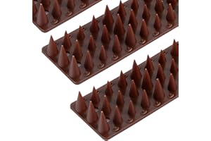 OFFO Pinchos Antipalomas, Pinchos Palomas Exterior, Palomas Ahuyentar para Balcones, Techos, Jardines o Barreras Privadas,Pinchos para Palomas 1.8m, Marrón