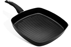 PENDEFORD HOUSEWARES Premium 28 Centimeter Square Grilling Pan - Induction, Dishwasher Safe, Non-Stick, Easy to Clean