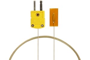 PerfectPrime TL0225, Surface Contact,0.25 mm diamater, K-Type Sensor Probe with Sticker for K-Type Thermocouple Thermoemter/Meter, Temperature Range up to 200 °C/ 392°F