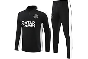 Kobzio chándal fútbol PSG hombre, equipacion futbol hombre chandal PSG 2023/2024 entrenamiento de fútbol para adultos Paris, adecuada para hombres y mujeres en primavera y otoño