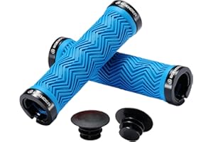 Boenoea Impugnature per Bicicletta con Doppia Chiusura, del Manubrio della Bicicletta,Impugnature Antiscivolo per Mountain Bike con Serratura in Alluminio Manopole MTB BMX