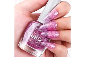 Major Dijit Smalto per unghie ad asciugatura rapida 12ml/0,42fl oz Lacca per unghie Rosso violetto scintillante Smalto per unghie a lunga durata Effetto nail art per salone unghie(04)