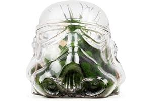Original Stormtrooper 3D Helmet Glass Terrarium & Cookie Jar Tank with Lid, Kitchen Storage & Organisation, Star Wars Gifts for Men - Thumbs Up!