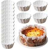 Baking and Cupcake Molds - 50 Molds for Basque Cakes, Dessert and Cupcakes - 4/6/8 Inch Paper