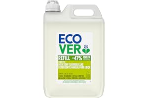 Ecover Lavavajillas líquido ecológico, Fragancia Lemon/Aloe, formato rellenable de 5L