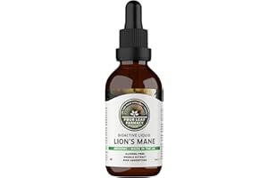 FOUR LEAF FARMACY Lions Mane Supplement - 48000mg Bioactive Liquid - High Strength Lions Mane Extract - Made in UK - Pure Alcohol Free