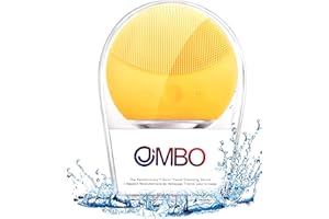 JIMBO Spazzola Per La Pulizia Del Viso In Silicone Rosa Esfoliante e Detergente per tutti i tipi di pelle, Rassodante, Massaggiante Skincare, Tonificazione del viso, Massaggiatore Ricarica USB (Giallo)