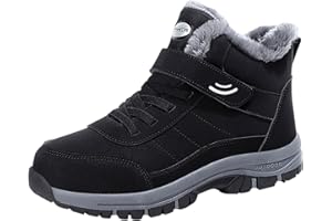 GENERISCH Herren Schneeschuhe Wasserdicht, Winterstiefel mit Warm Gefüttert Winterboots Sportlicher Schneestiefel Rutschfest Walkingschuhe Weich Leicht Winterschuhe Bequeme Casual Wanderschuhe