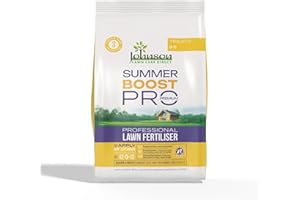 JOHNSON LAWN CARE DIRECT Professional Grade Summer Lawn Fertiliser - Summer Boost Pro - [12:0:12] High Nitrogen Lawn Feed : Pro Grade Pet Friendly Fertilizer - Long lasting - Feeds up to 100m2 for 3 months
