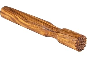 ‎HOLZ-LEUTE Stößel Olivenholz | Cocktailstößel für Limetten | perfekt für Caiprinha & Mojito | für das Zerkleinern von Pfefferkörnern und Gewürzen | robustes Olivenholz aus Frankreich