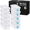 6 Transparente Aufbewahrungsboxen 3 Liter – Stapelbar, Mit Riegeldeckel, Für Schrank & Büro