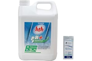 HEXAGON PISCINE ET SPA HTH pH Plus Liquide - 5L | Correcteur de pH Liquide - Augmente Le pH + 10 Tests HPS OFFERTS 6 en 1