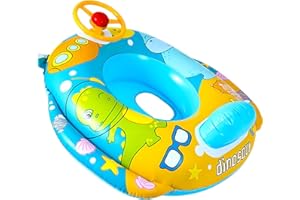 TOYHOOD Baby Schwimmring, Aufblasbare Schwimmen Float Schwimmsitz Boot Auto Kinder Sicherer Sitz Schwimmring mit Lenkrad Schwimmreifen Kinder Schwimmhilf Schwimmende für Mädchen Jungen