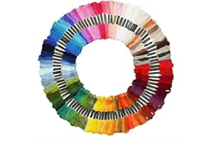 Cleana Arts Matassine Punto Croce,100 Colori Ricamo Morbidi Filo da Ricamo Poliestere Punto Croce Kit