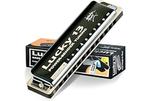 East top Lucky 13 Bass Plus Blues Harmonica 13 Agujeros Diatonic Arpa Boca Órgano Profesional Instrumentos Musicales PowerBender C clave para Adultos