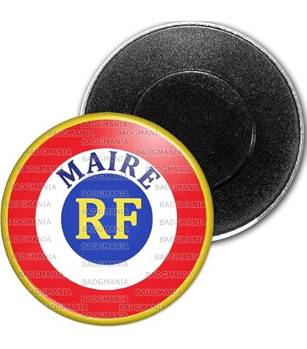 Aimant Anniversaire De Mariage - Noces De Cire (4 Ans) - Diamètre 5,9 Cm - Fabrication Française