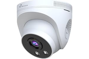 NIVIAN IVIAN Caméra de Sécurité WiFi-6 2K pour Intérieur – Montage au Plafond, Vision Nocturne Double, Détection Intelligente avec IA, Audio Bidirectionnel et Stockage Cloud. Compatible avec Kit CCTV
