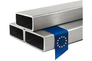 Stahl-Shop24 - Edelstahl Rechteckrohr V2A Hohlprofil geschweißt Geschliffen Konstruktionsrohr Vierkantrohr für Konstruktionen Werkstoff 1.4301, Länge:500 mm, Abmessung:50 x 30 x 2 mm