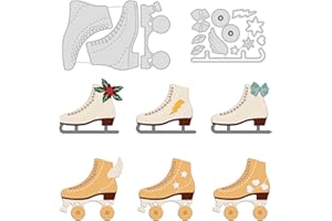 GLOBLELAND Fustelle Scarpa Metallo Taglio Muore Pattini da Ghiaccio Taglio Muore Stencil Modello Fustelle in Metallo per Stencil in Metallo per Carta Scrapbooking Decor