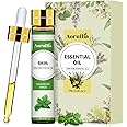 Aoruilia 10ml Basil Essential Oil, 100% Pure Natural Basil Aromatherapy Oils for Diffusers for Home, Sleep, Relax, Spa, Massage, DIY Soap, Candle Making