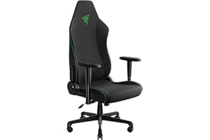 Razer Iskur V2 X - Sedia da gioco essenziale con supporto lombare integrato (cuscini in schiuma sagomata ad alta densità, braccioli 2-D, tessuto con finitura morbida) Nero