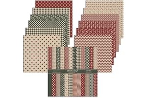 ORIENTAL RIVERKIT Scrapbook Papier, 24 Blätter Weihnachten Musterpapier, 24 Designs Doppelseitiges Bastelpapier, Motivpapier für Dekorative Fotoalbum und Journal, DIY-Dekoration (Rot + Grün, 30,5 x 30,5 cm)