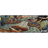 Ant Esports Golden Dragon Unique Mouse Pad Gaming Mouse Pad Extended Mouse Mat for Mouse Keyboard with Stitched Edges Waterpr