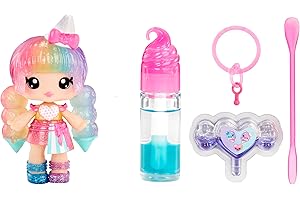 Yummiland Lip Gloss Doll: Mystery Color Change - Stephie Snowcone - Enthält 1 Puppe, DIY-Lipgloss + Abnehmbaren Schlüsselanhänger, Kosmetik-Spiel, Sammlerstück, Geeignet für Kinder ab 4 Jahren