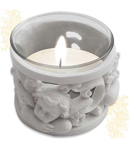 Portacandele Angelo Topper In Resina - Decorazione LED Per Tavolo, Matrimoni, Ricorrenze - Foto 9