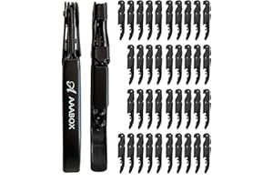 AAABOX Pack of 40 Sacacorchos Profesional Sommelier de Doble Palanca,3 en 1 Abridor de Vino con Espiral de Acero Inoxidable(Negro)